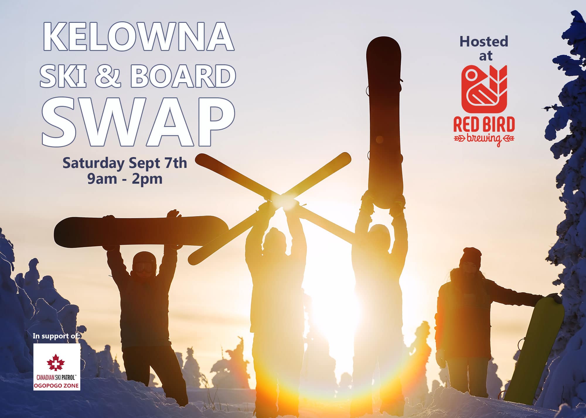 ski board swap at red bird brewing