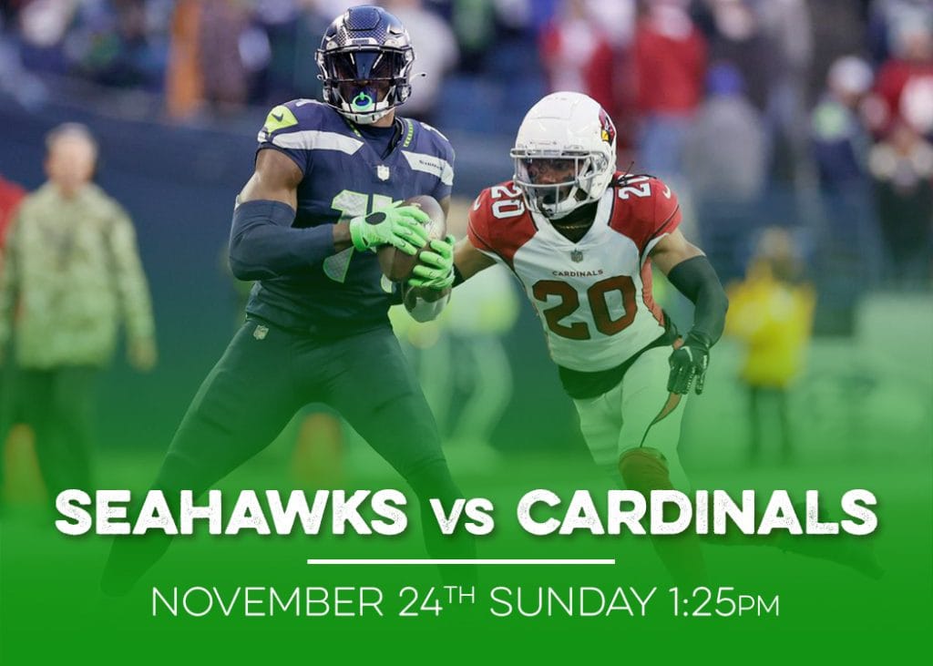 seattle seahawks vx arizona cardinals live at red bird brewing nov 24