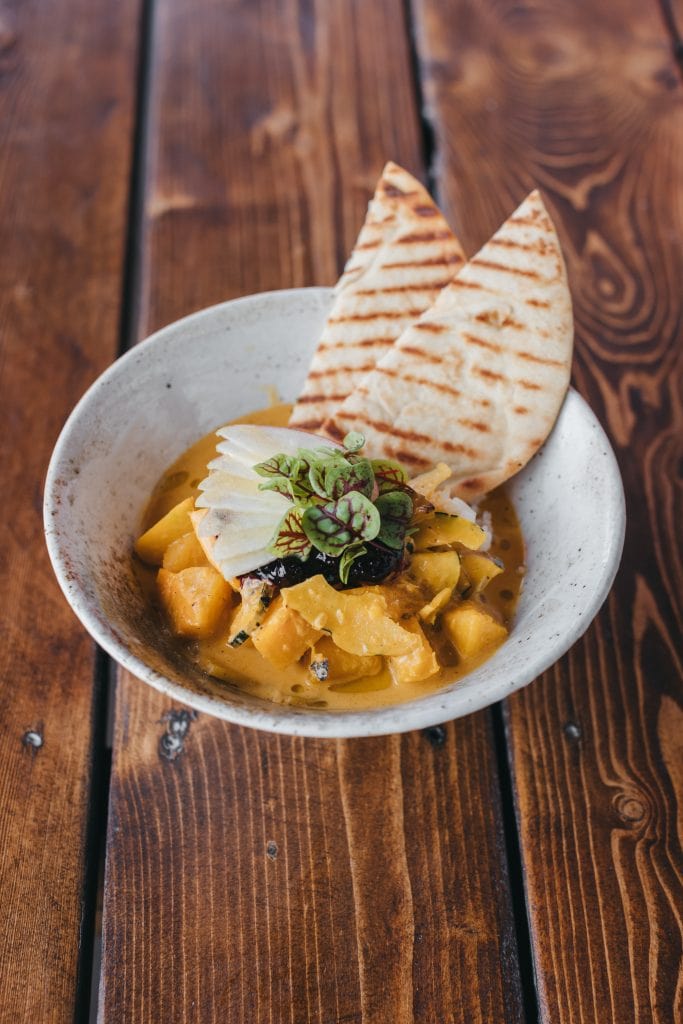 Squash Curry Bowl at Red Bird Brewing, Kelowna