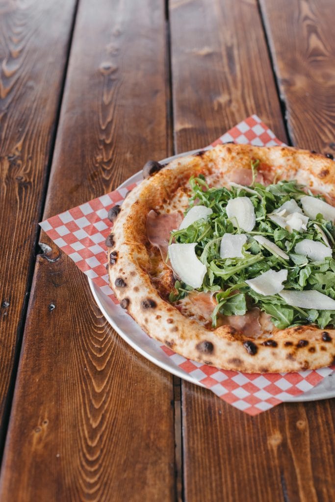 Prosciutto & Arugula Pizza at Red Bird Brewing, Kelowna