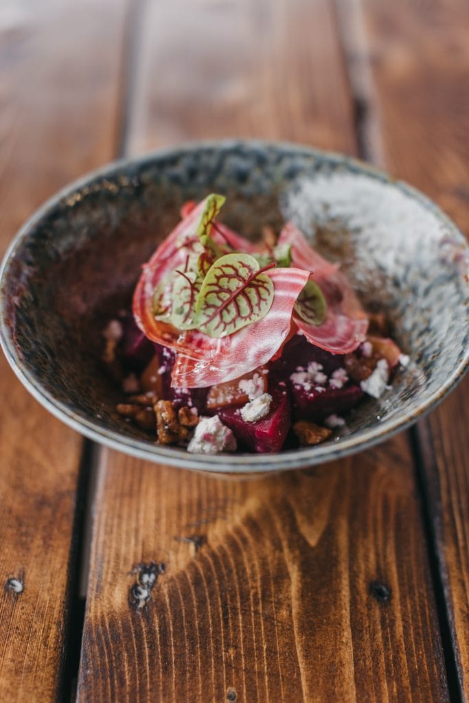 Local Beet Salad at Red Bird Brewing, Kelowna