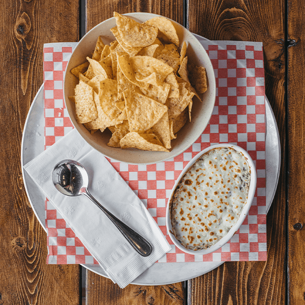 Gluten free spinach dip at red bird brewing