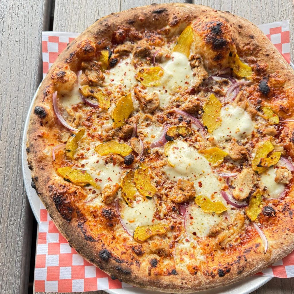 BBQ Angry Bird Pizza at Red Bird Brewing Kelowna