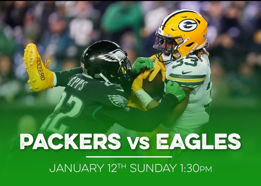 greenbay packers vs philadelphia eagles jan 12